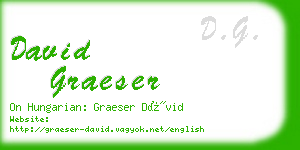 david graeser business card
